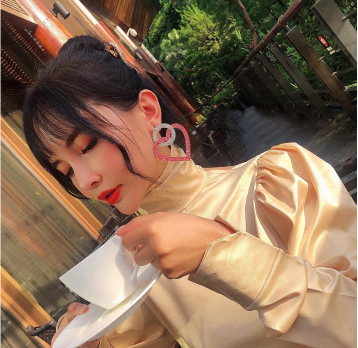 on peach Heart Accessories Earrings