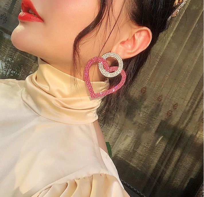 on peach Heart Accessories Earrings