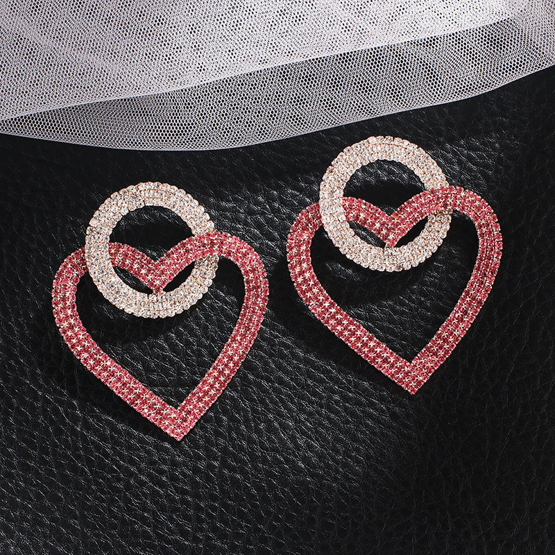 on peach Heart Accessories Earrings