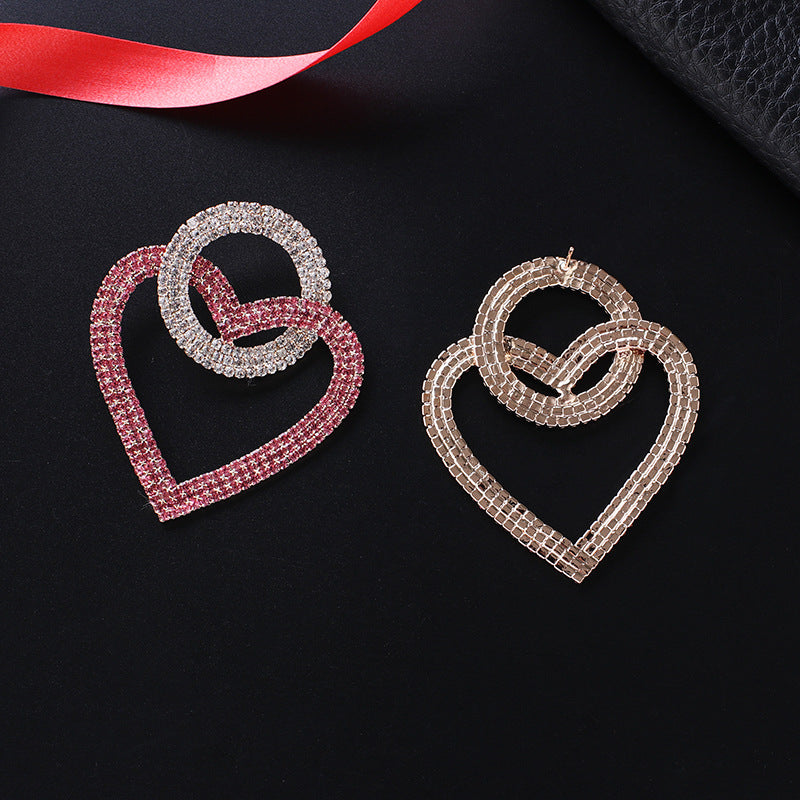 on peach Heart Accessories Earrings