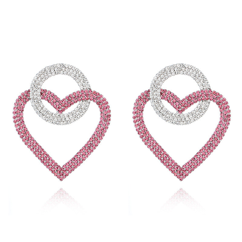 on peach Heart Accessories Earrings